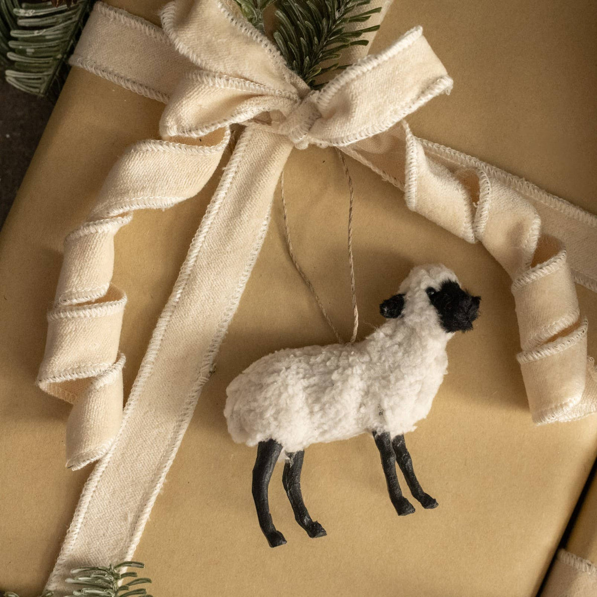 Black & White Sheep Ornament