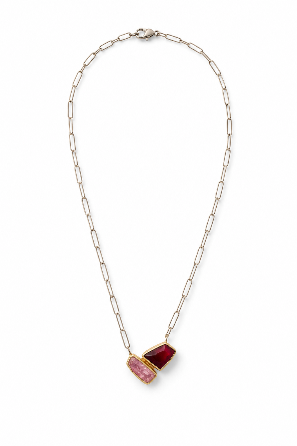 Pink & Red Tourmaline Necklace