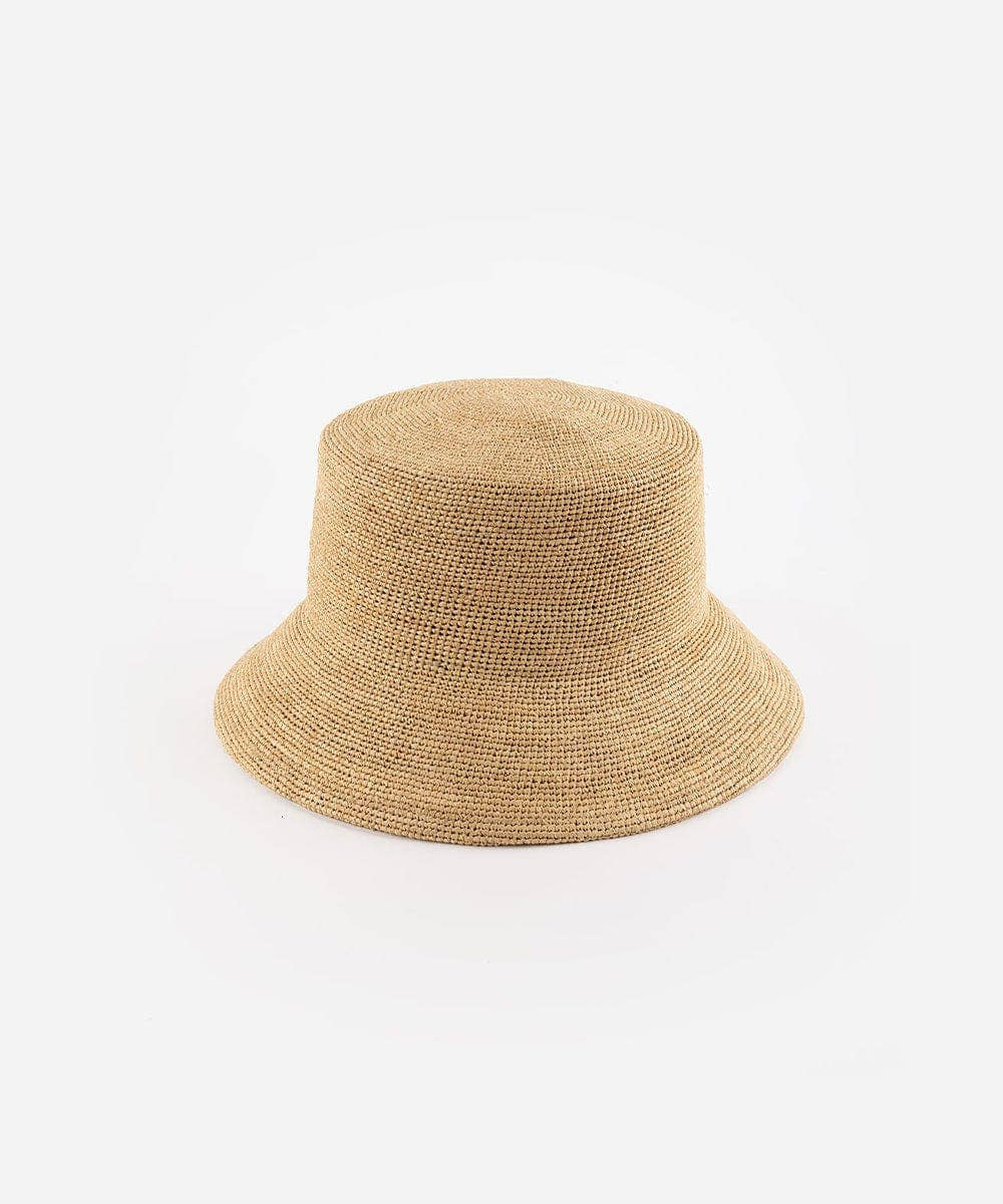Gigi Pip - Lana Packable Bucket Hat: Natural / S/M 57