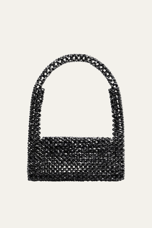 Tawny Black Beaded Bag