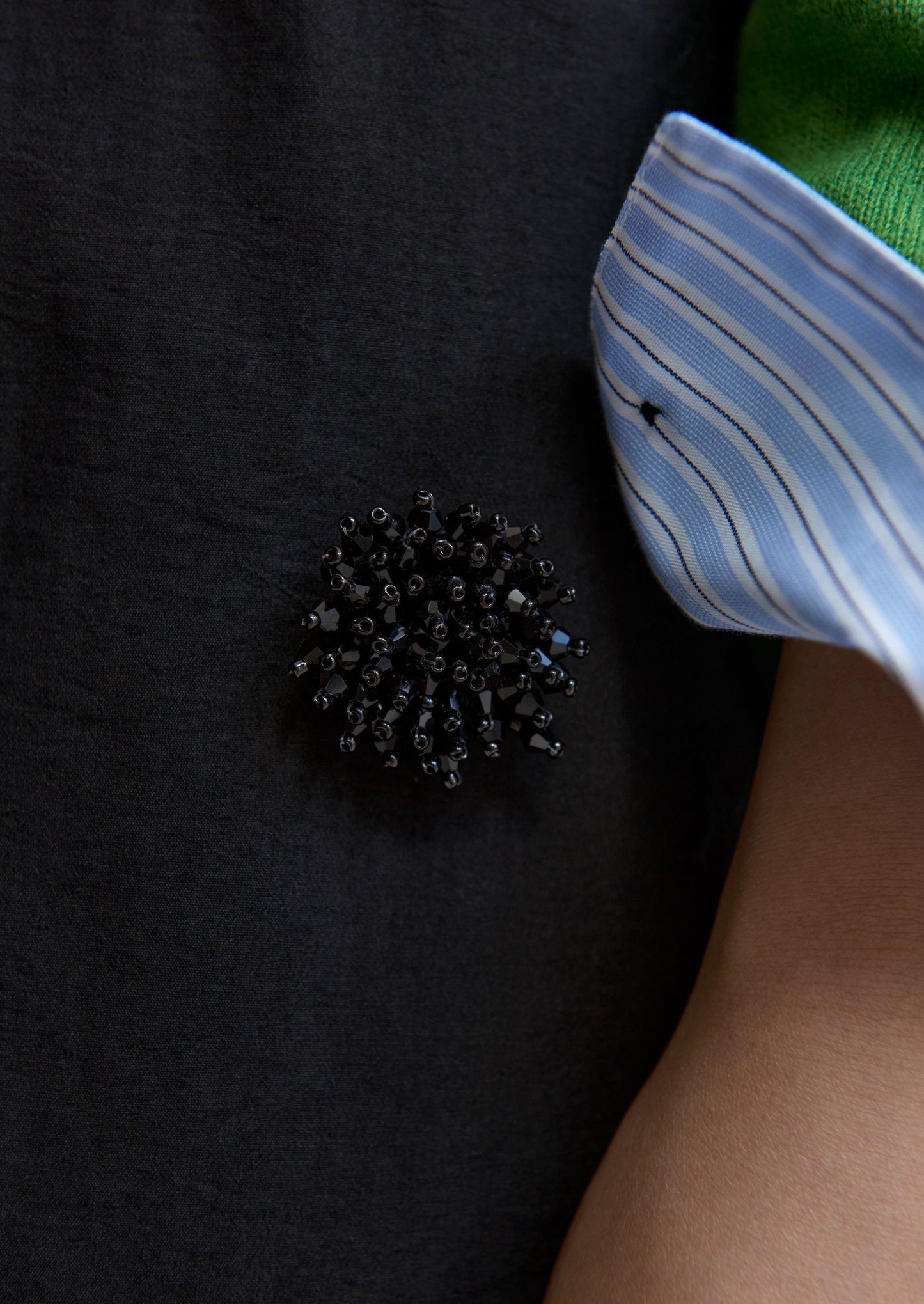 Embellished Mini Shirt, Black