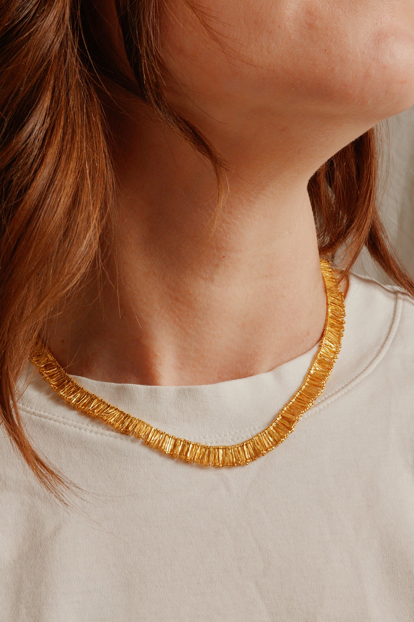 Fringed Hammered Necklace