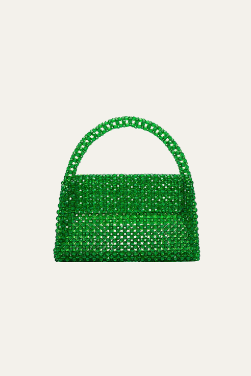 Sherry Emerald Small Beaded Bag
