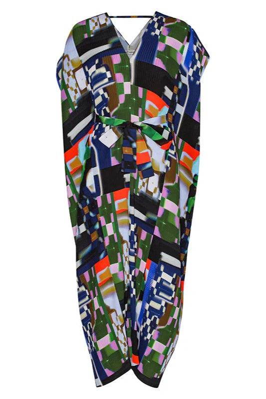 Knight Plisse Kaftan, Kaleidoscope Tetris