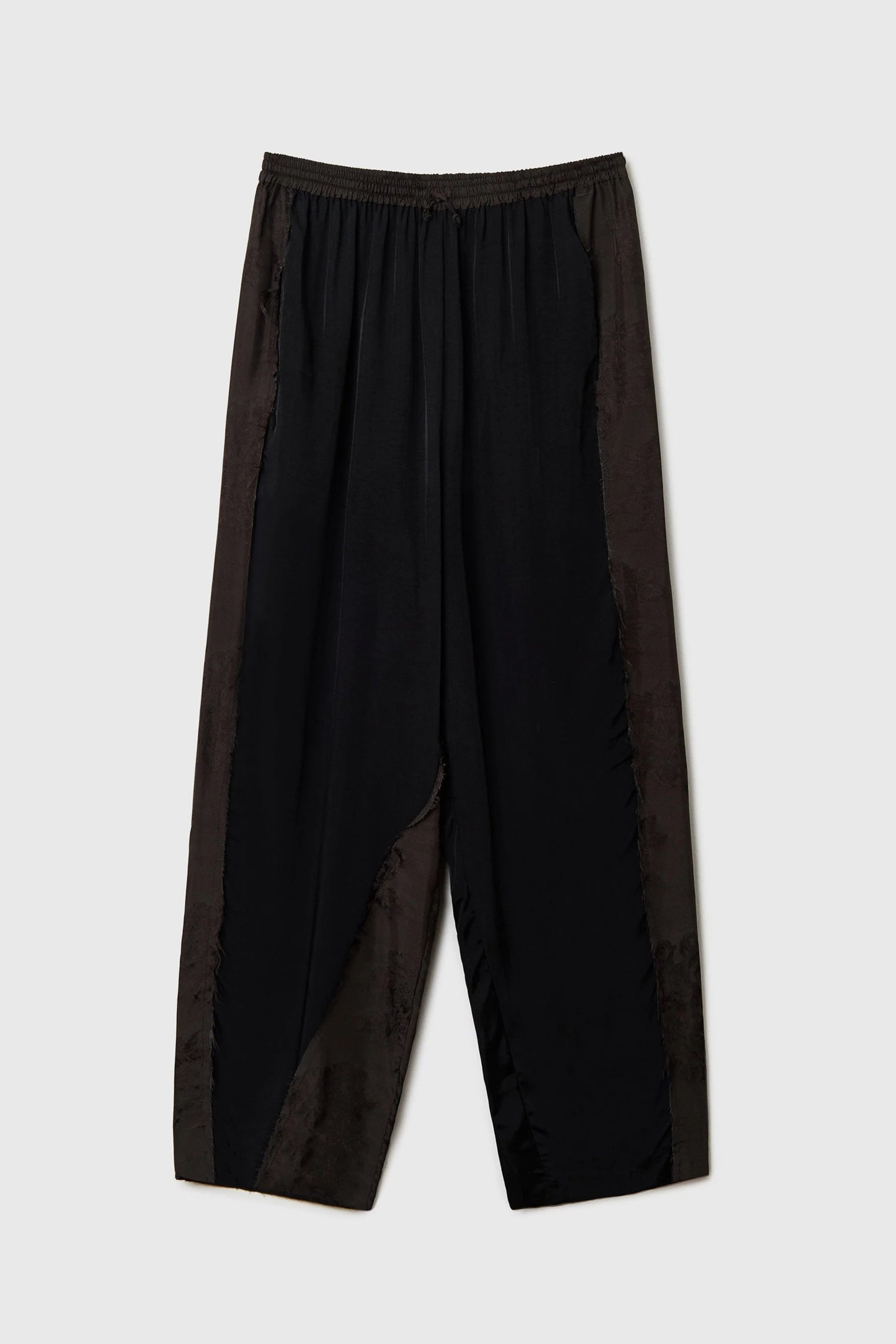 Jacquard Relaxed Pants, Dark Brown