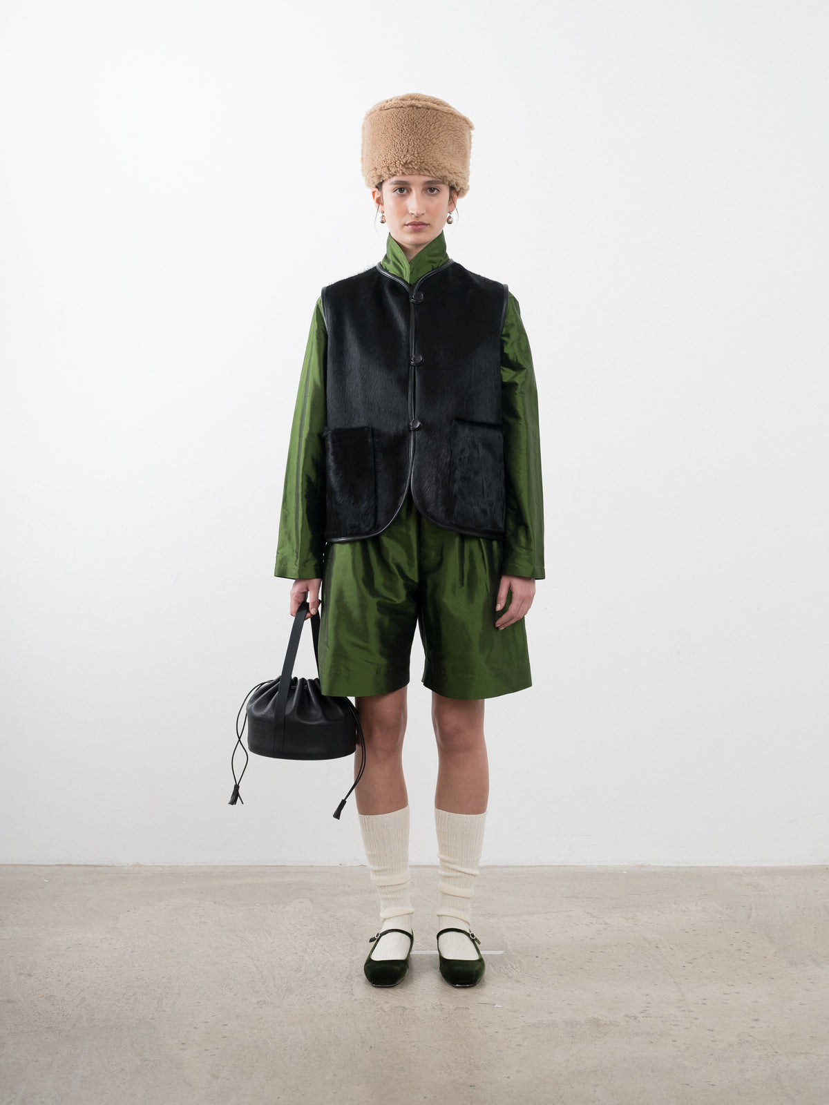 Ella Vest, Hair on Leather Hide