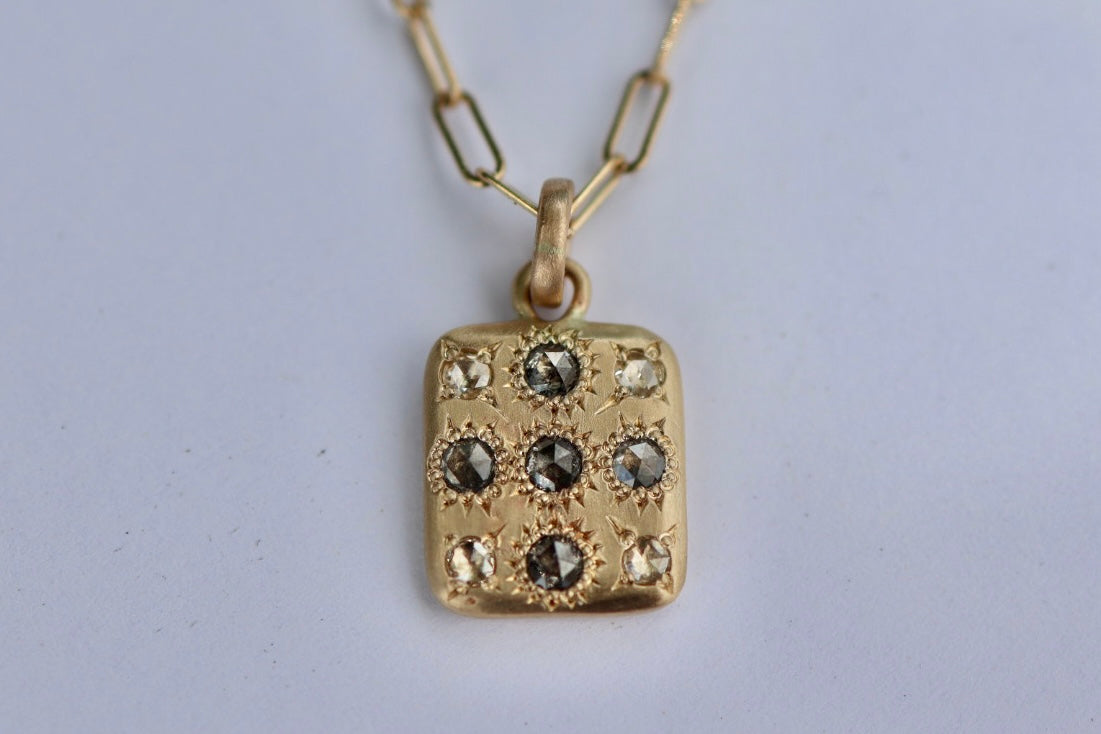 Rose-cut Diamond Studded Pendant