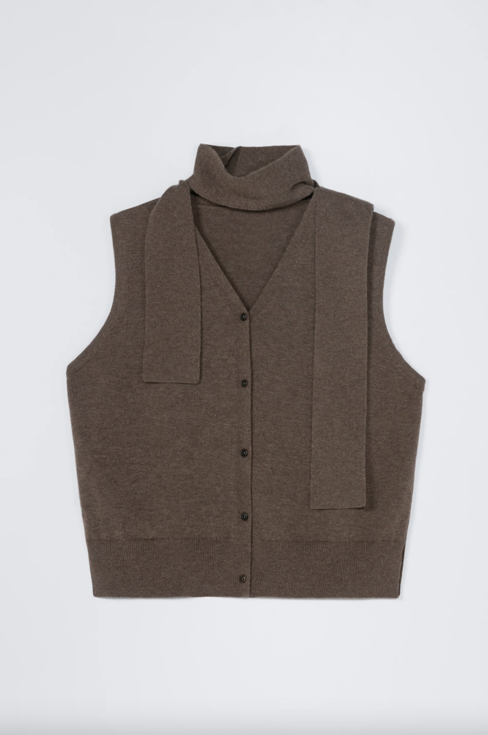 Merino Wool Lace Waistcoat, Taupe