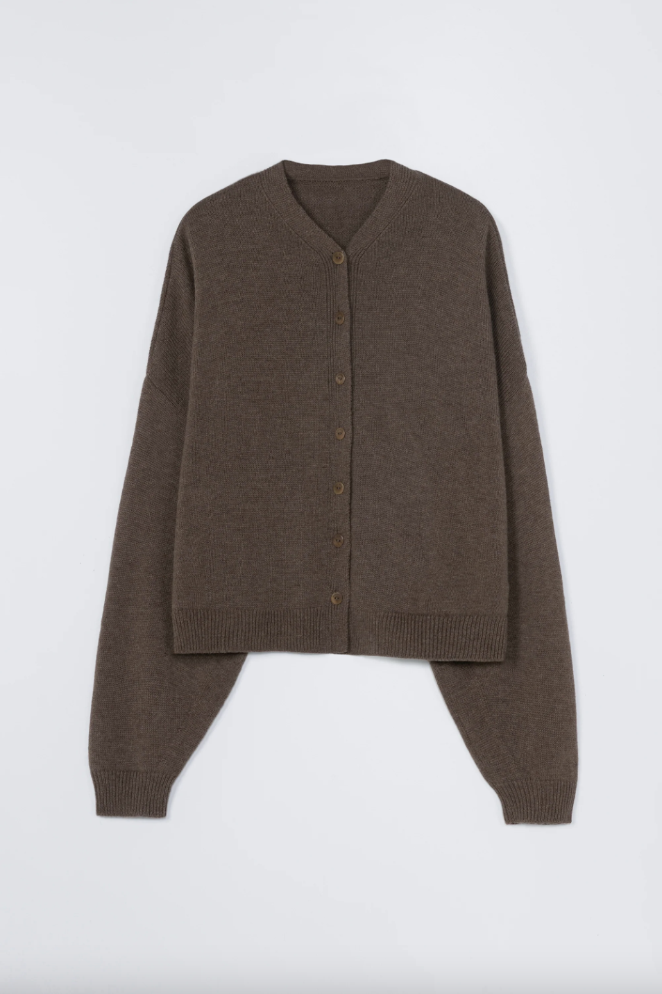 Merino Wool Cardigan, Taupe