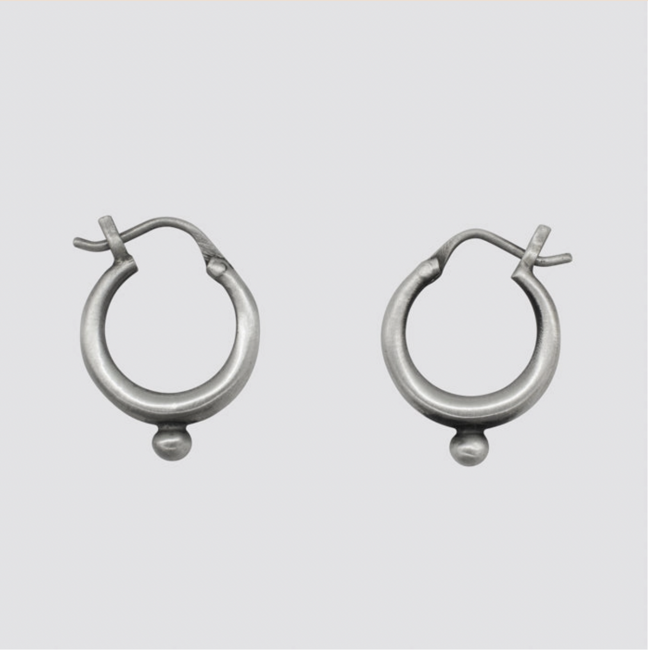 Small Hoop Granulated Ball, SS