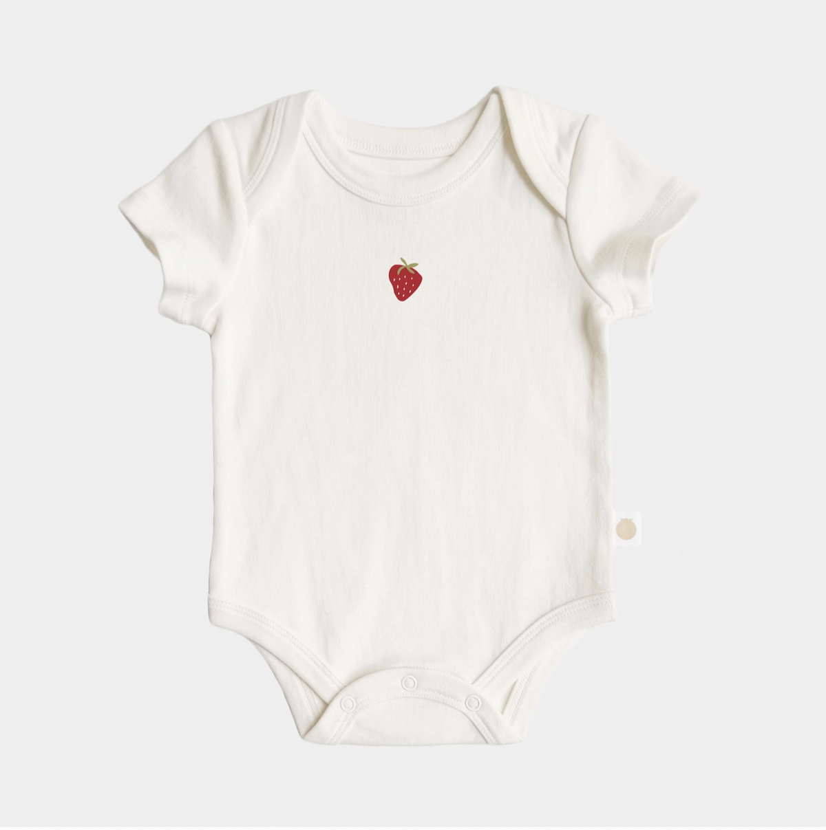 Strawberry Onesie, organic cotton