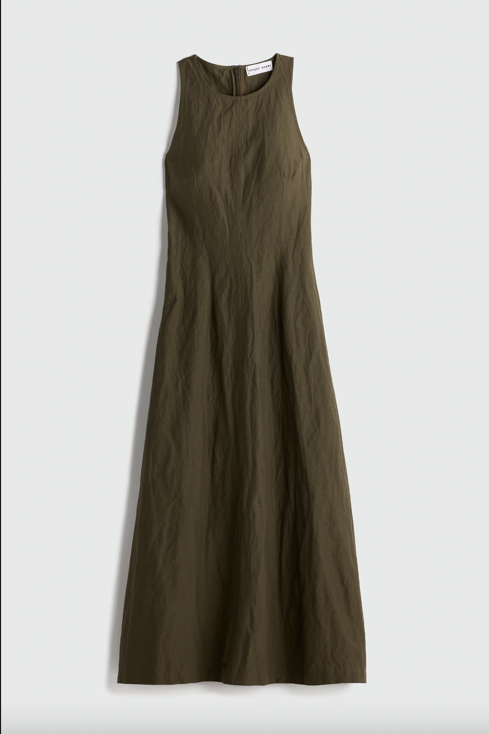 Sculpted Uma Sleeveless Maxi, Dark Olive