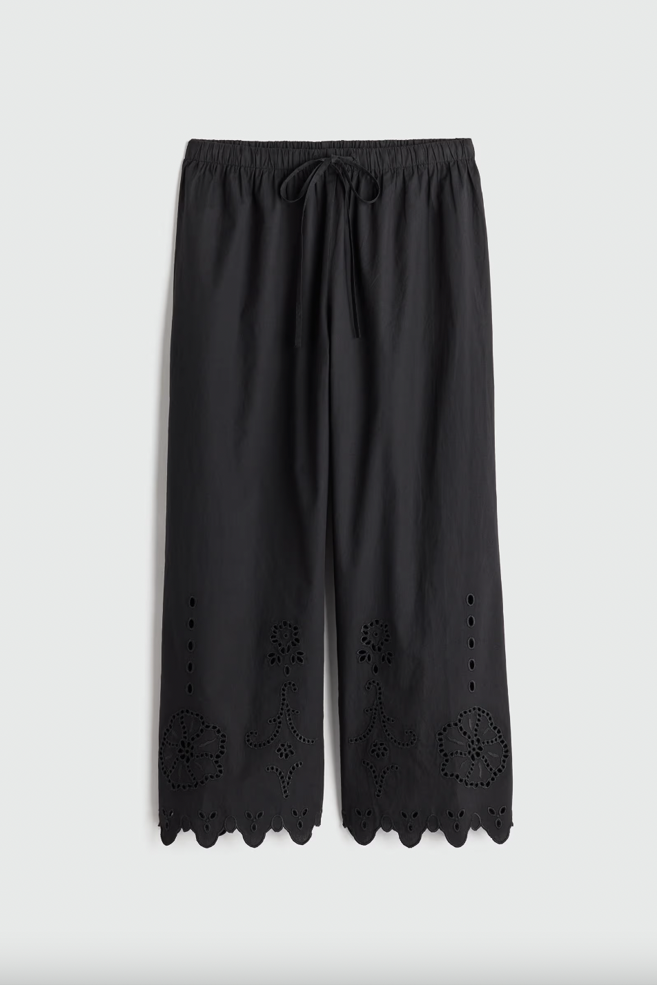 Embroidered Kari Pull On Pant, Black Black