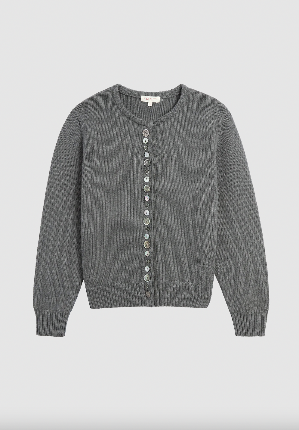 Soleil Cotton Cardigan, Charcoal