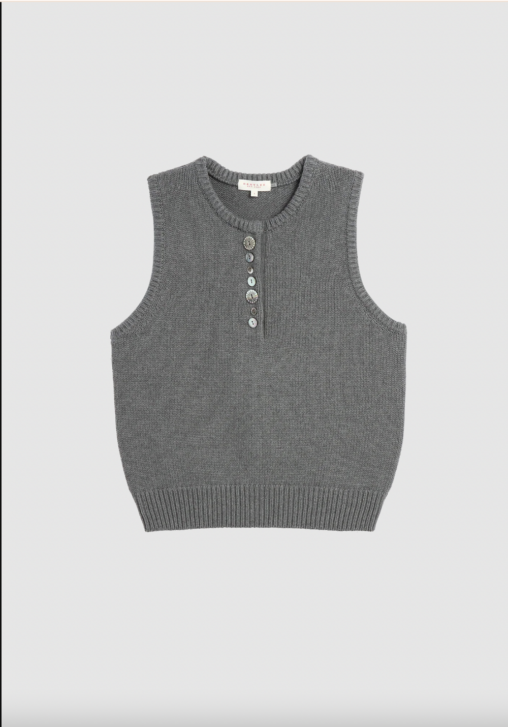 Minivera Cotton Vest, Charcoal