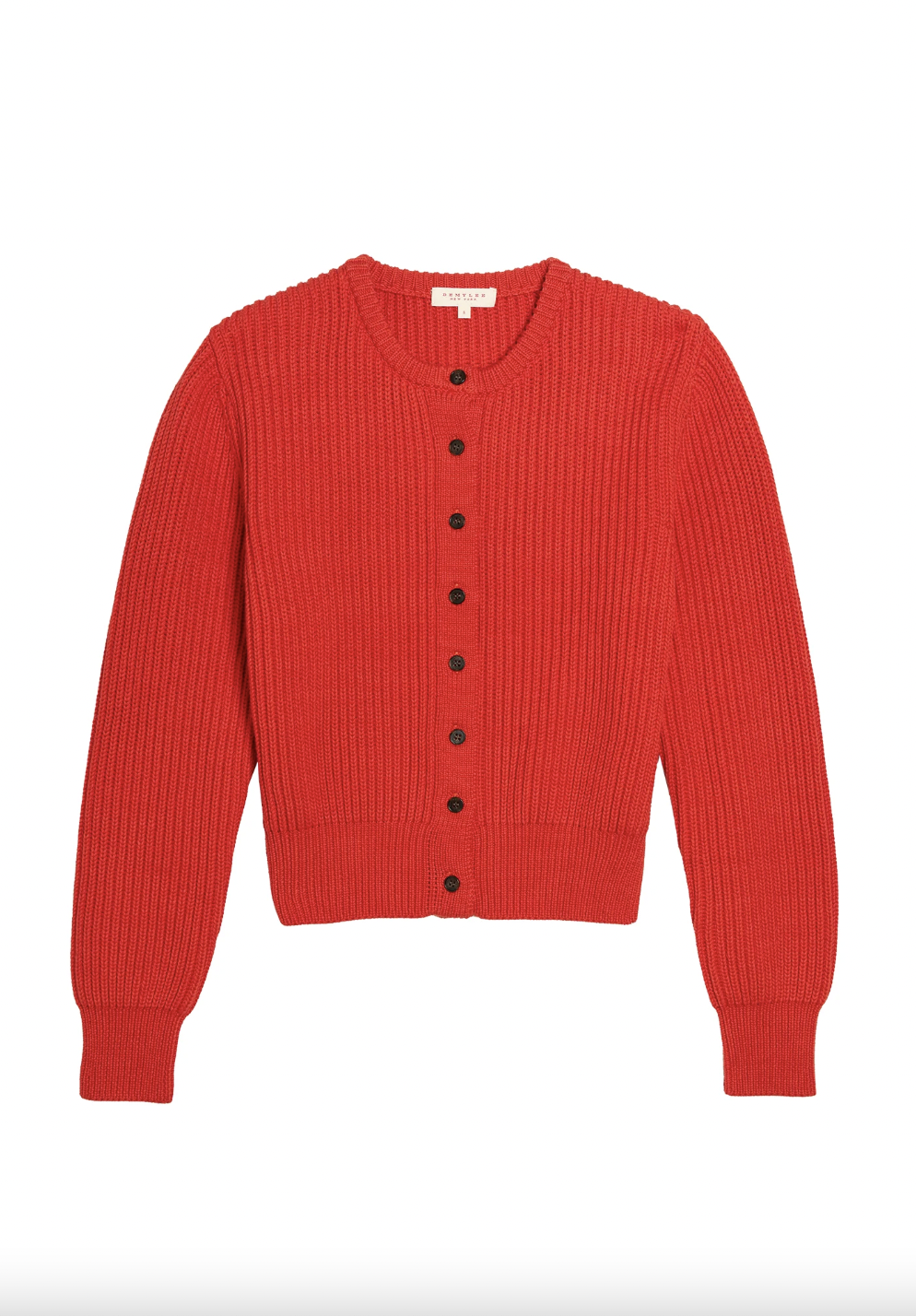 Riana Cotton Cardigan, Vermillion