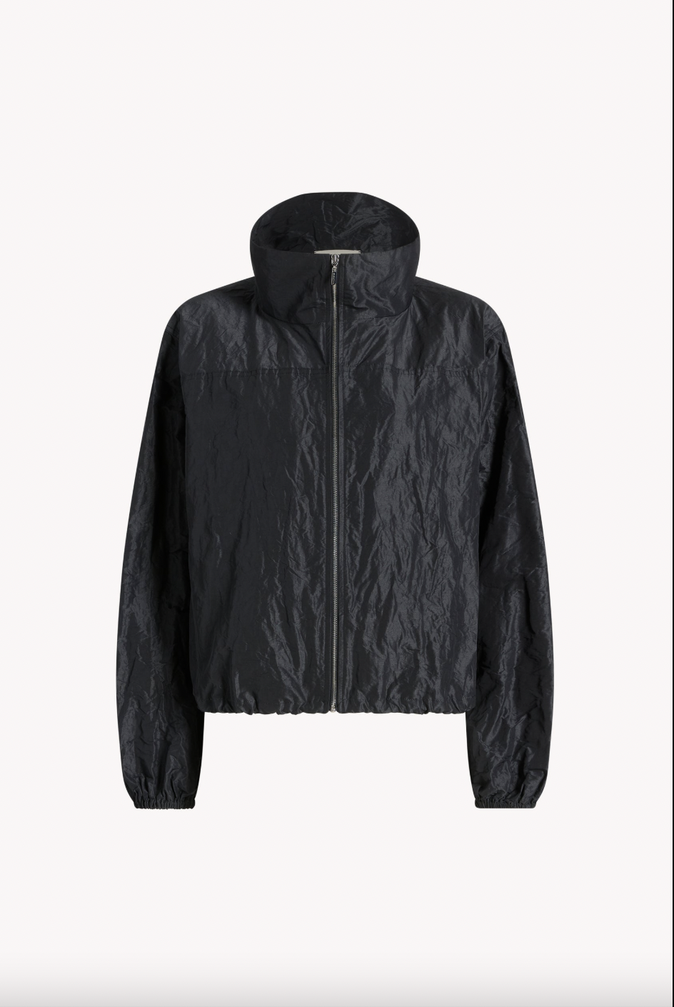 Sadie Windbreaker Steel Taffeta, Black