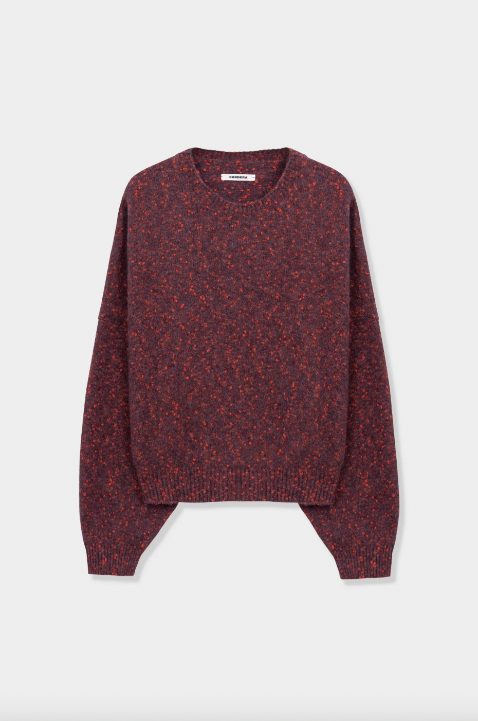 Speckled Crewneck Sweater, Beaujolais