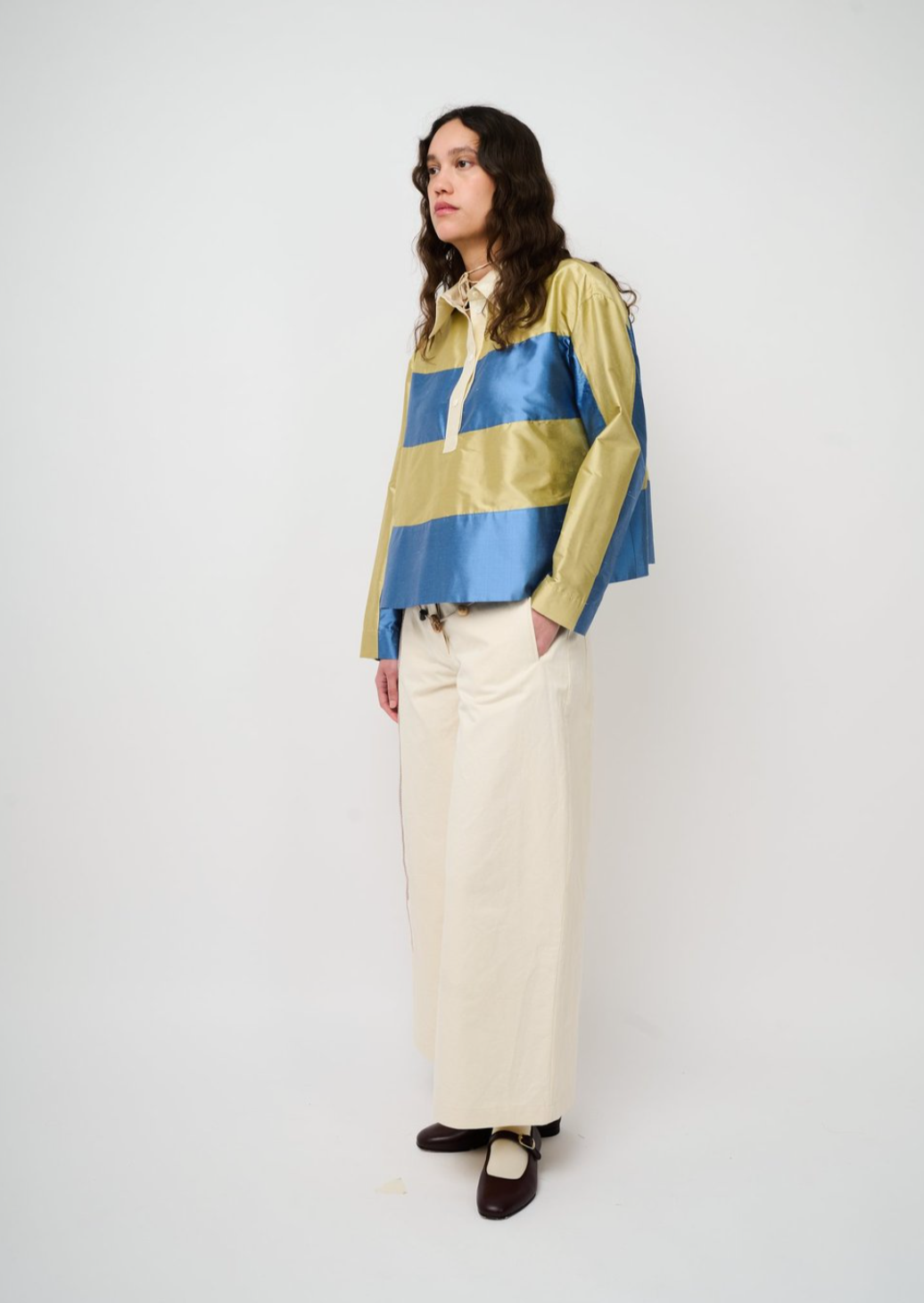 Rugby Shirt, Celery/Rivera/Ecru