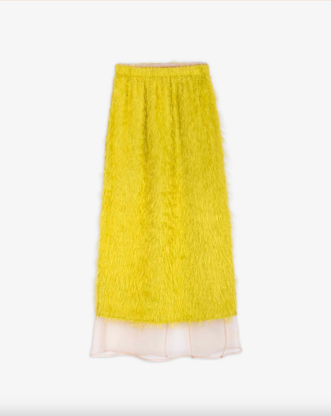 Midi Fringe Skirt, Lime