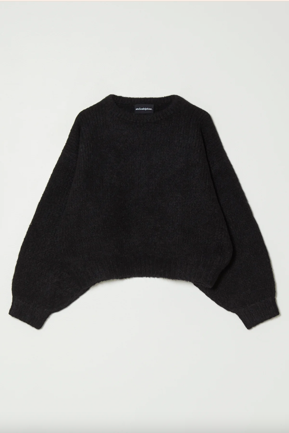 Balloon Sleeve Sweater, Black