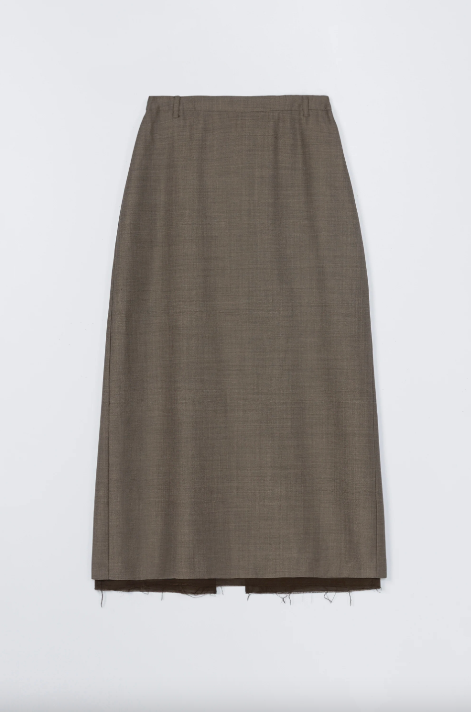 Tailoring Mohair Long Skirt, Smoke Brown