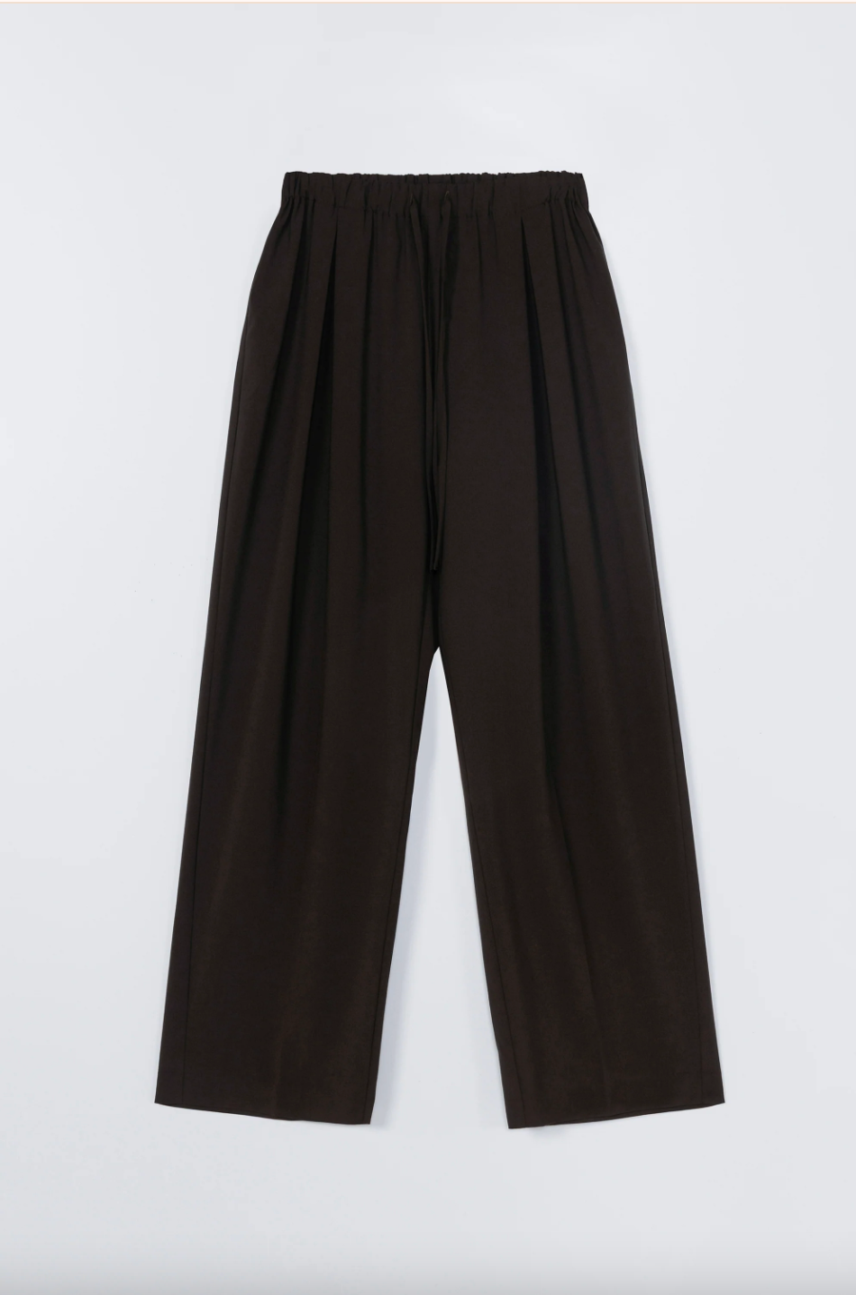 Pleated Relaxed Pant, Dark Brown