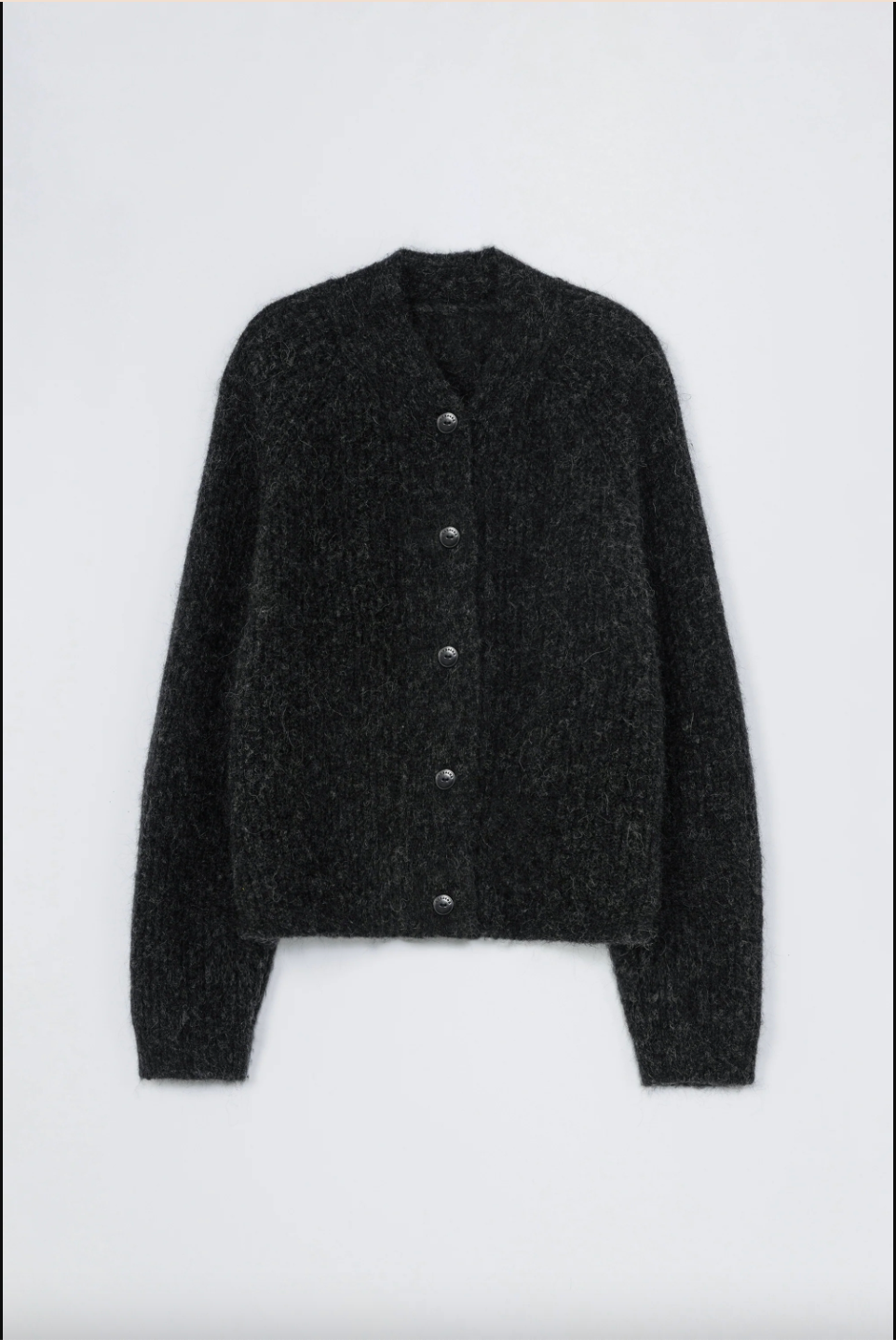 Baby Alpaca Cardigan, Anthracite