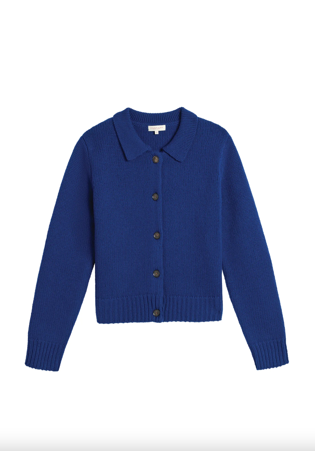Treena Lambswool Polo Cardigan, Royal