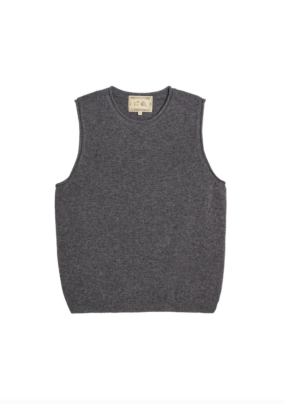 Kaileigh Cashmere Top, Dark Heather Grey