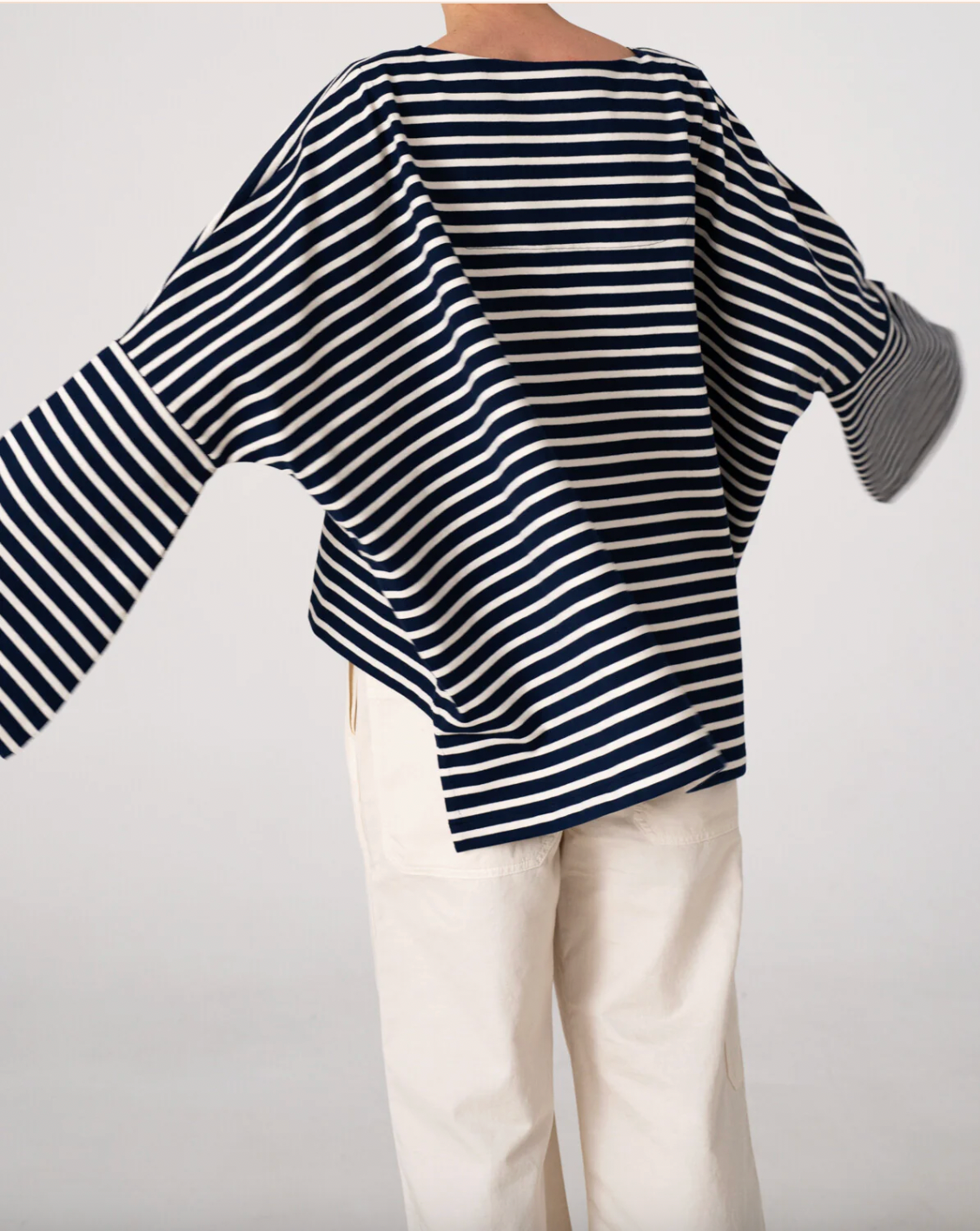 Oversized Mariniere, Navy/Ecru