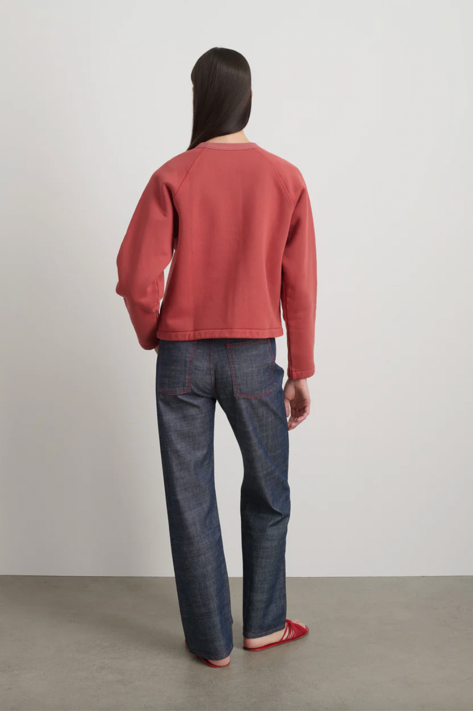 Snap Cardigan, Faded Tomato Overdye