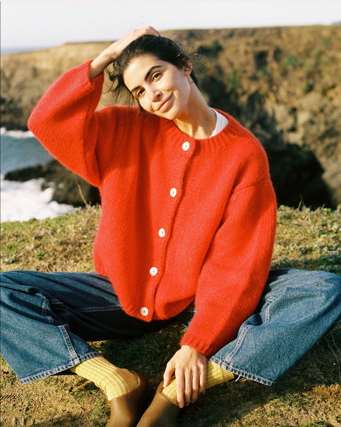 Nikki Chasin Sheba Cardigan Sweater - Habanero