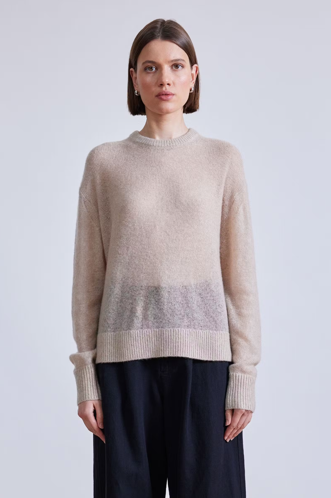 Softest Tissue Weight Sweater, Sand