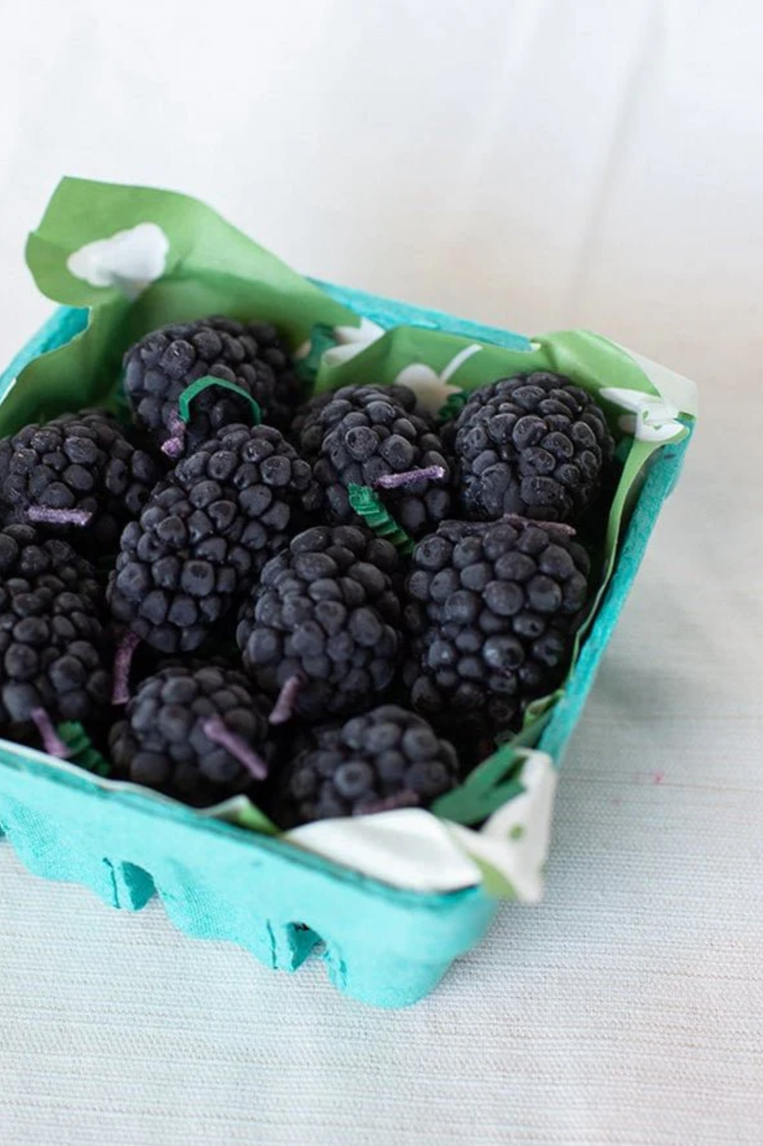 Beeswax Blackberry Birthday Candles, Set of 10