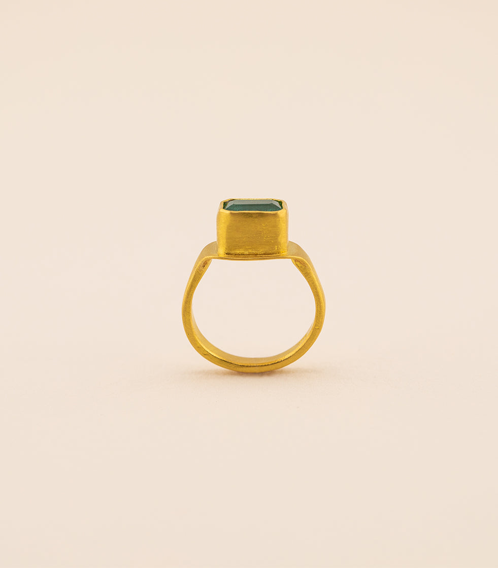 Emerald Ring in 22K Gold