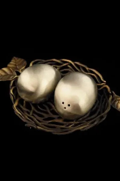 Bird's Nest with Eggs, Salt & Pepper Server