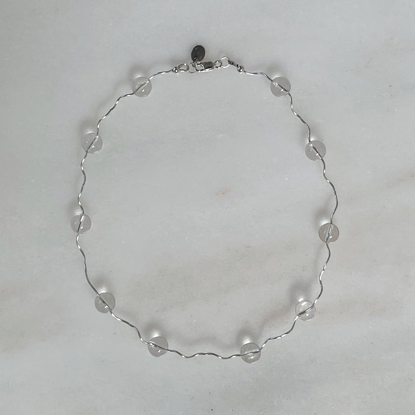 Tube Necklace: Clear Quartz