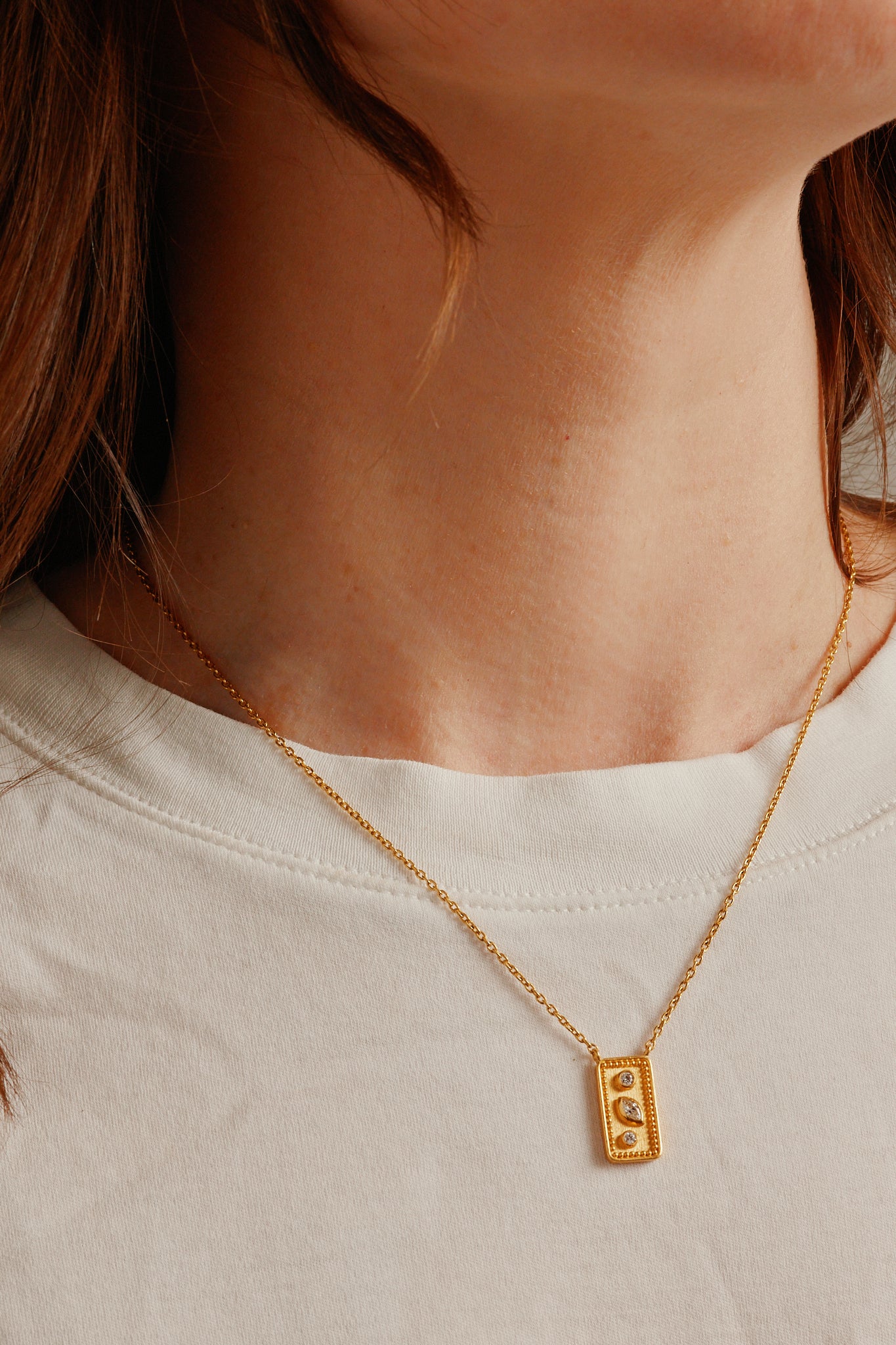 Cartridge Necklace with Diamonds