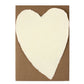 Small Paper Heart Card, Cream