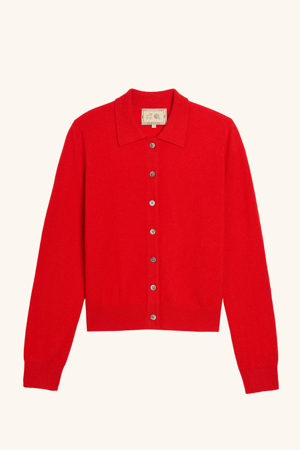Romilly Cashmere Cardigan, Scarlet