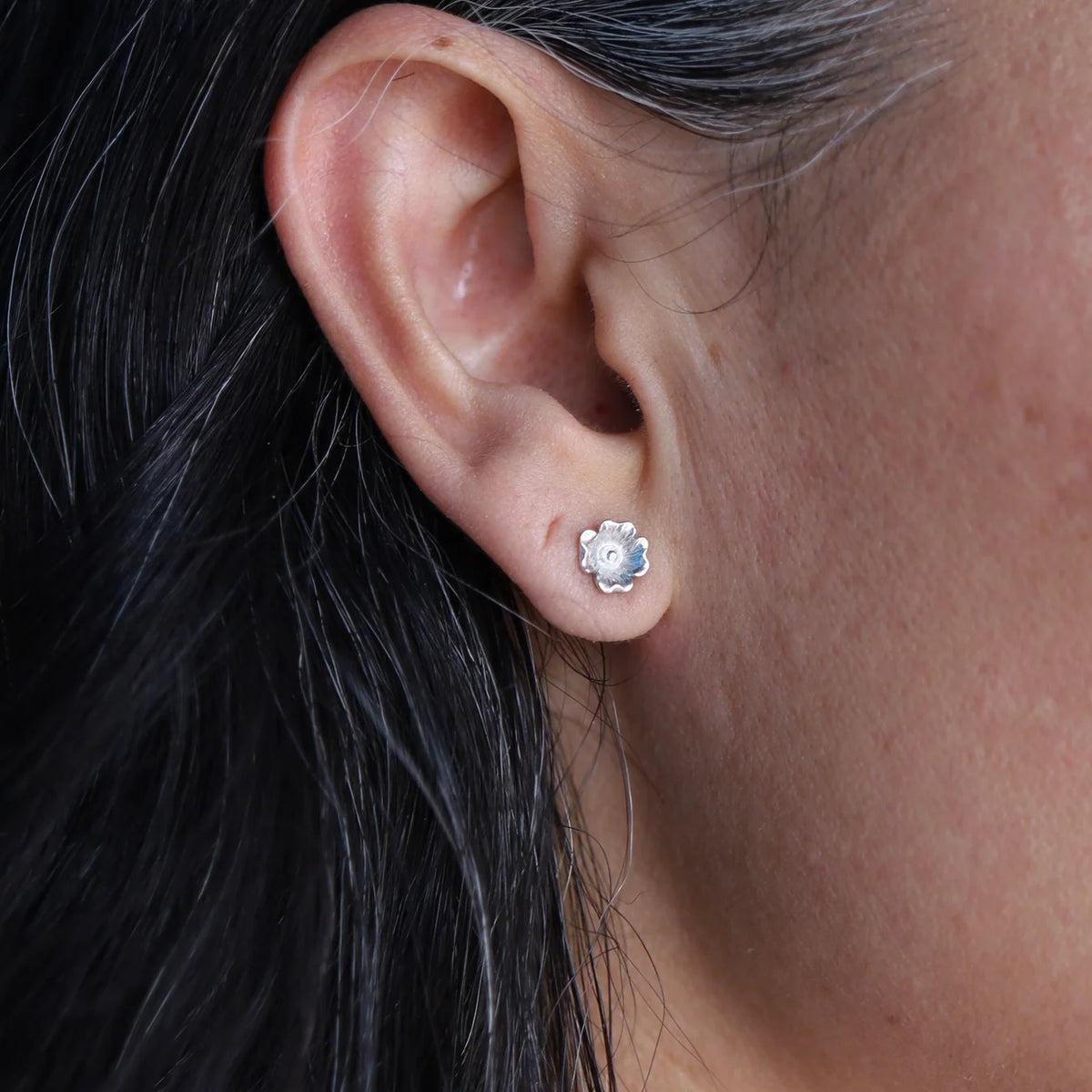 Dogwood Studs Sterling Silver