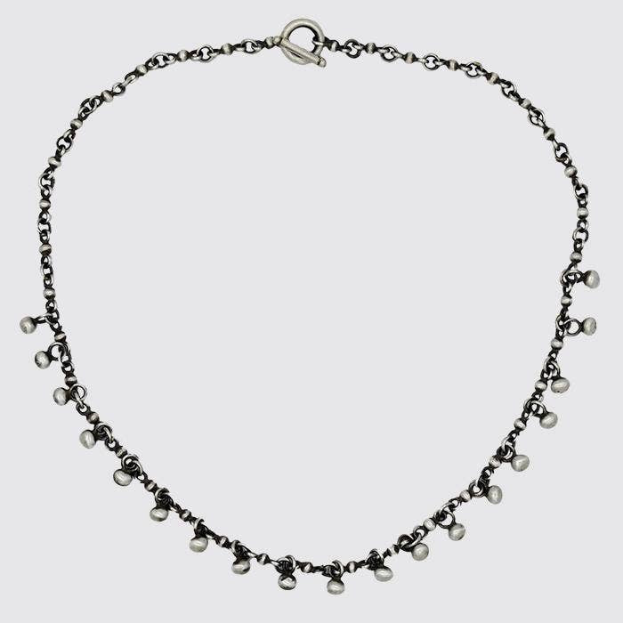 Handmade Ball Chain Necklace With Solid Ball Drops