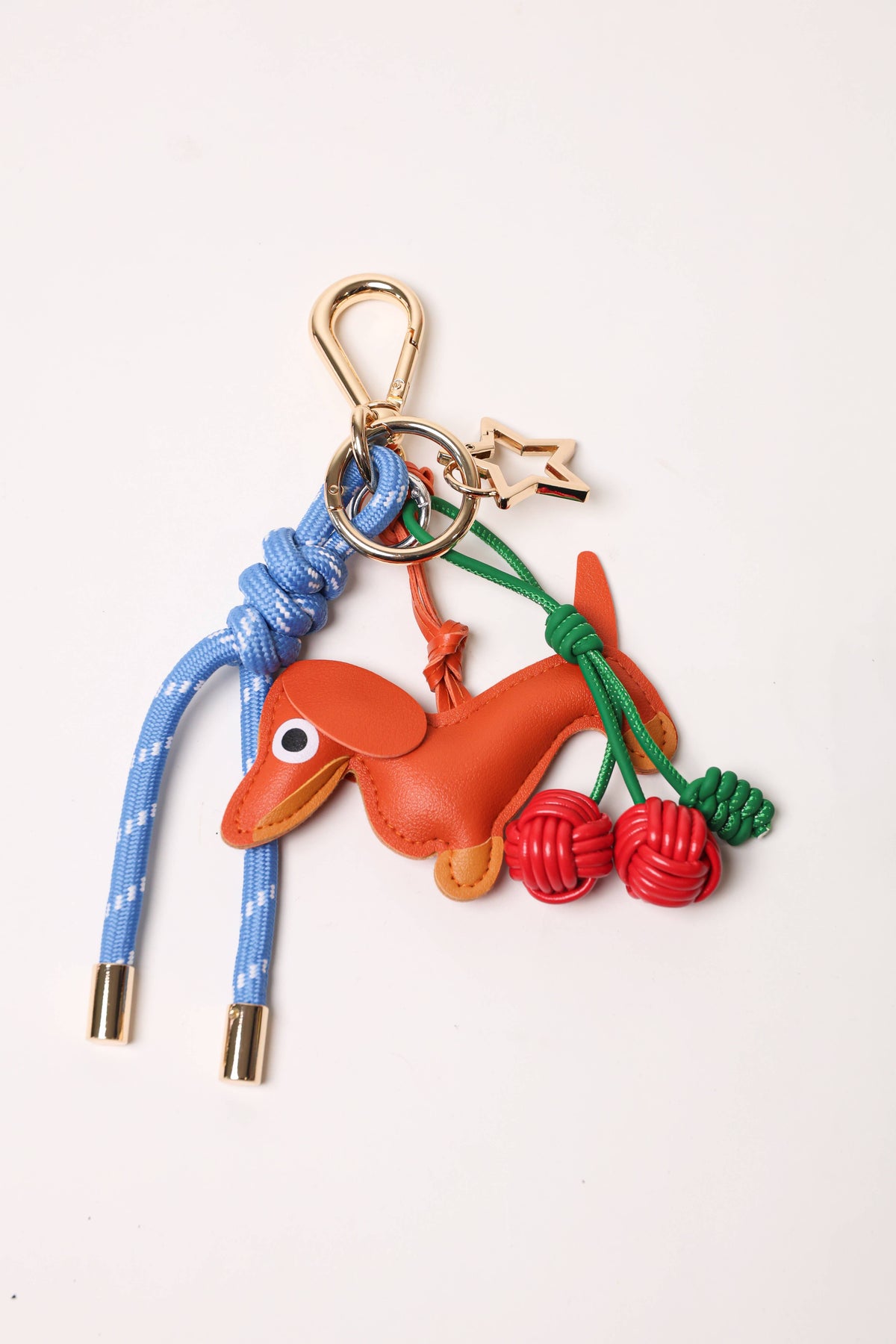 Orange Dog & Red Cherries, Bag Charm