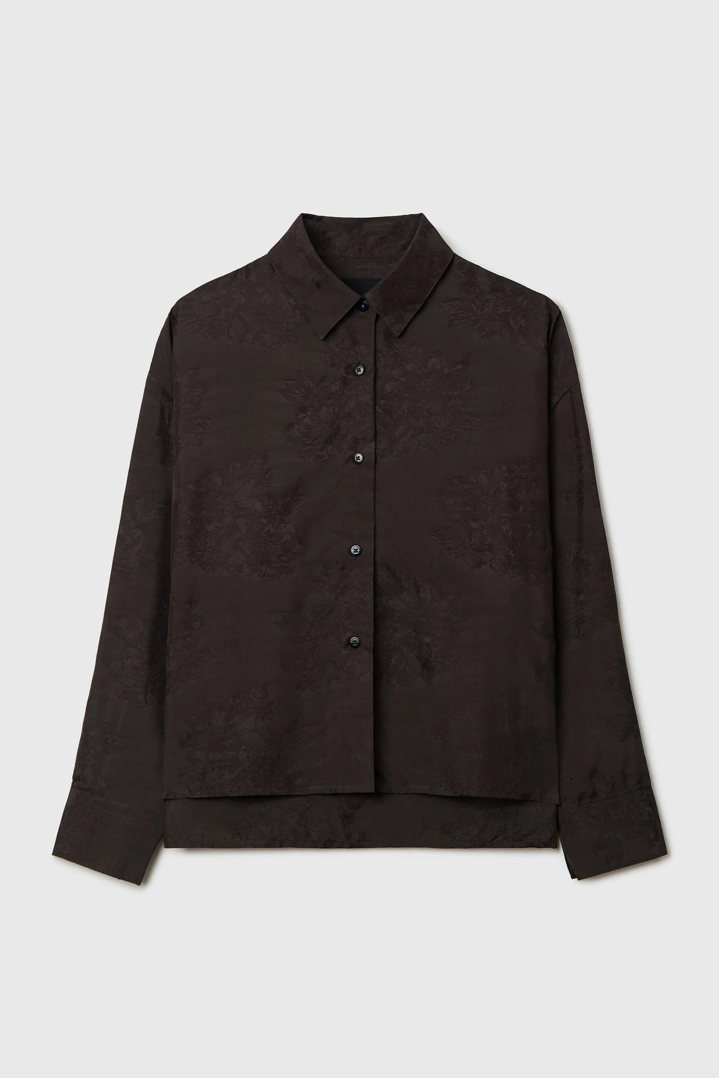Jacquard Classic Shirt, Dark Brown
