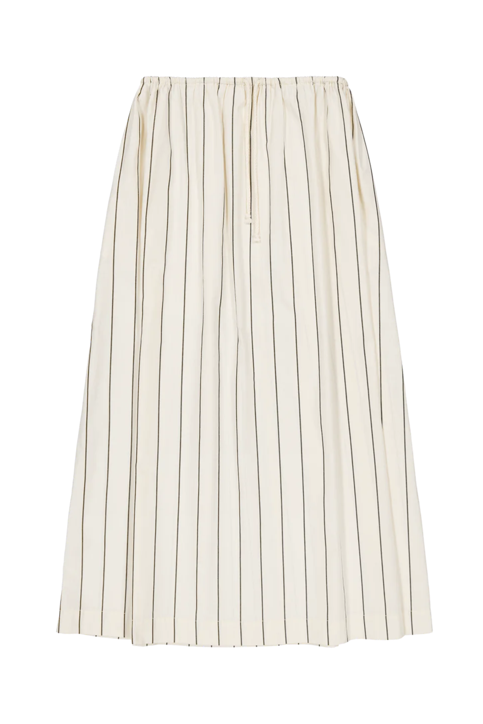 Linear Skirt, Greige Pinstripe