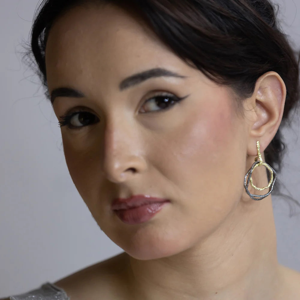 Sunshine Earrings 18K Gold & SS