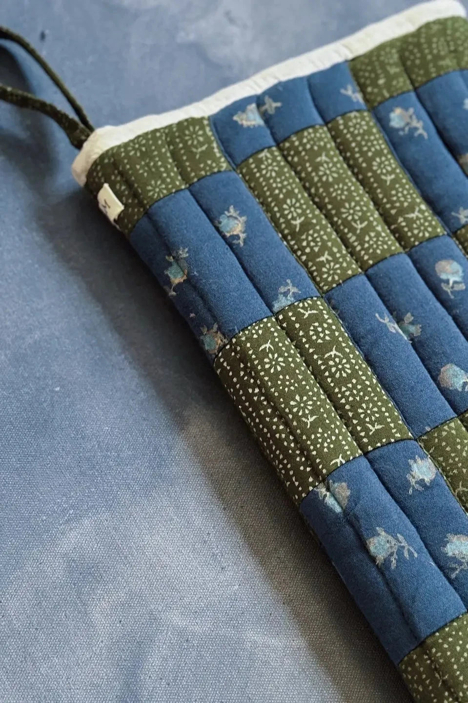 Patchwork Stocking, Stripe/Rose