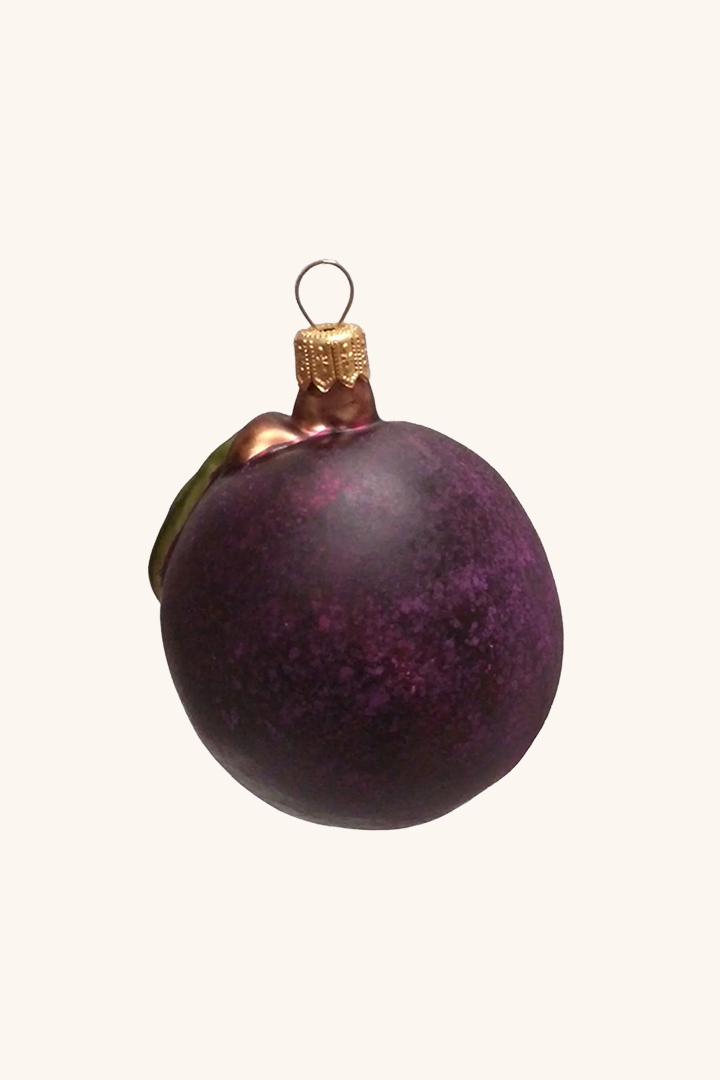 Plum Glass Ornament, Large