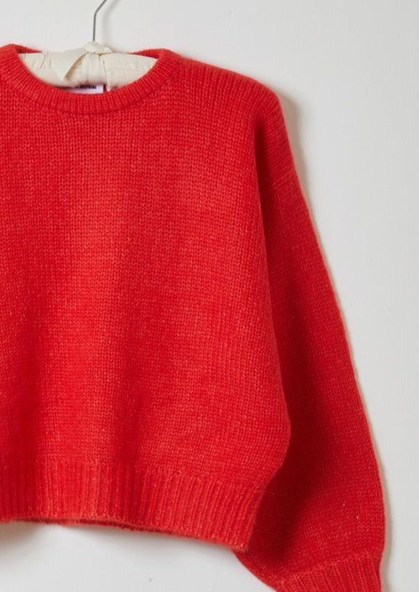 Balloon Sleeve Sweater, Apple